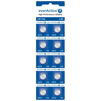 Mini šarminės baterijos everActive G10 LR1130 LR54 10 vnt.