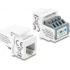 DELOCK Keystone modulis RJ11 į 4 kontaktų gnybtų bloką, baltas