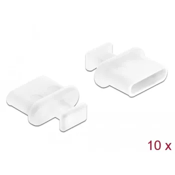 Dulkių dangtelis USB Type-C DeLOCK 64094 baltas 10 vnt.