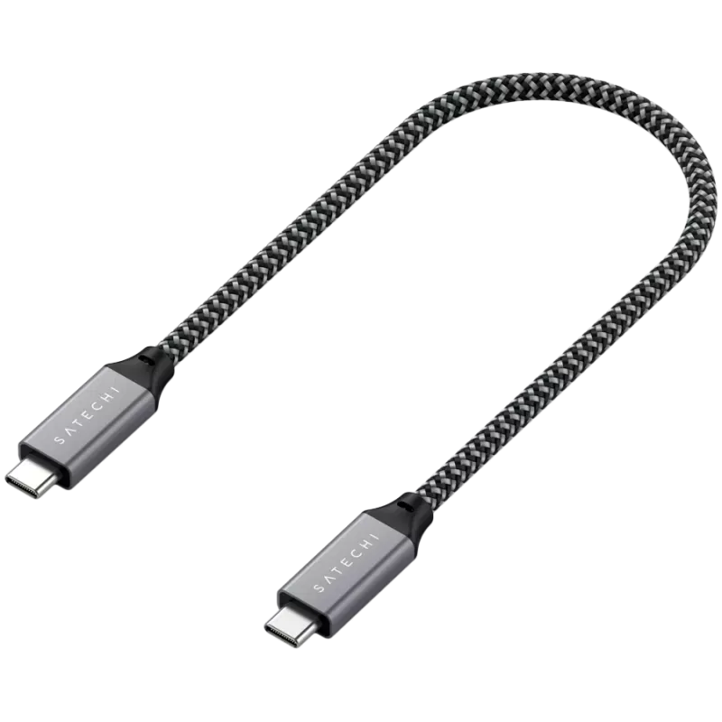 USB kabelis Satechi ST-U4C25M USB4 Gen 3x2 0,25 m juoda, pilka