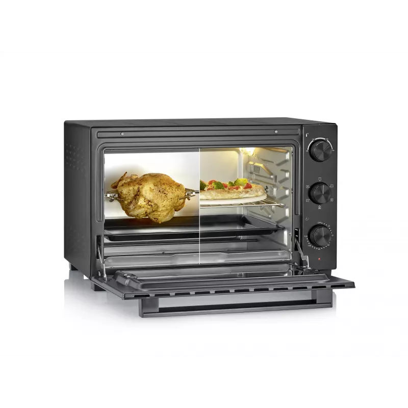 Stalinis elektrinis orkaitė SEVERIN TO 2076 — 46 l, 1800 W, laisvai pastatoma, juoda, 515×420×365 mm