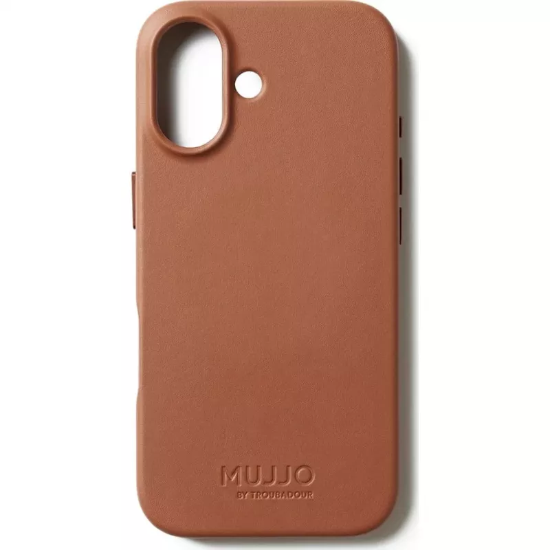 Mujjo Full Leather Case MagSafe dėklas, skirtas iPhone 17, rudas