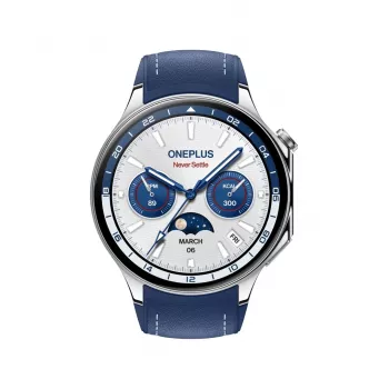 Išmanusis laikrodis ONEPLUS OnePlus Watch 2 47 mm, 1,43 colio AMOLED, 466×466, 32 GB, „Wi‑Fi“, GPS, mėlynas korpusas