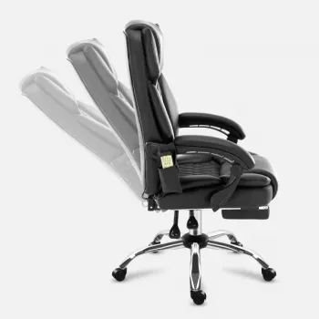 Ergonomiška biuro pasukama kėdė mark adler MA-BOSS 6.0, organinės odos sėdynė, reguliuojamas aukštis 47–55 cm, juosmens atrama, Dual pasvirimo mechanizmas