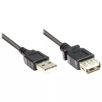 Good Connections ilginamasis laidas USB 2.0 kištukas A į lizdą A - juodas - 1,8 m