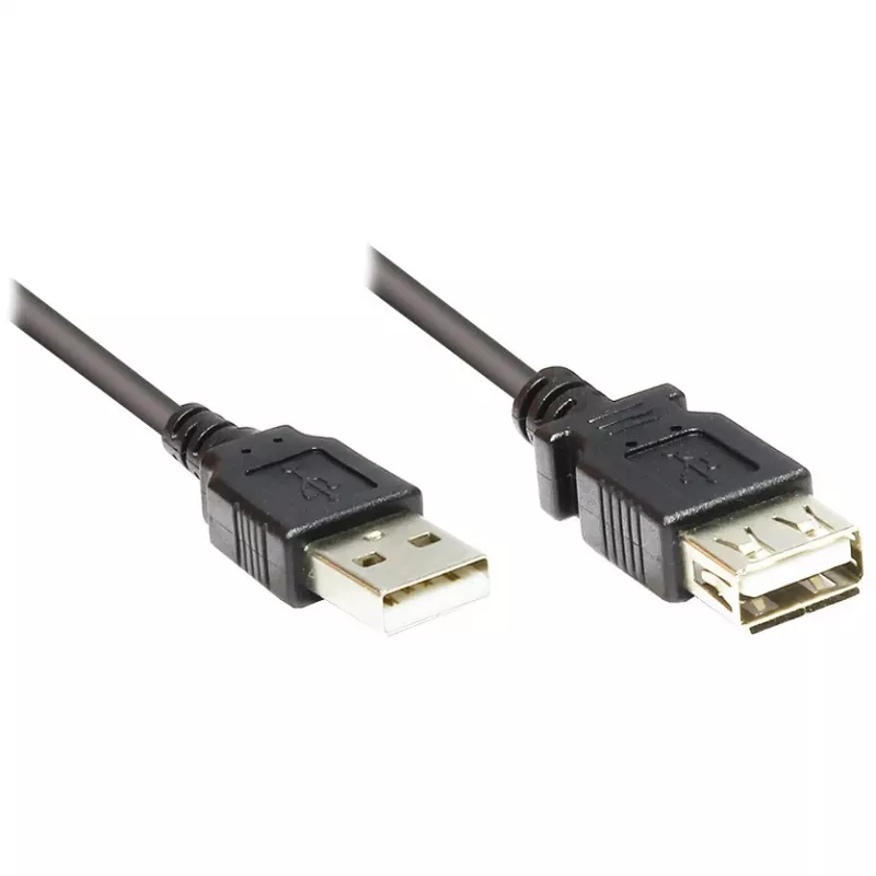Good Connections ilginamasis laidas USB 2.0 kištukas A į lizdą A - juodas - 1,8 m