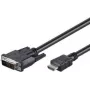 Wentronic Goobay HDMI™ / DVI-D kabelis, juodas, 5 m - 19pol. HDMI™ kištukas>DVI-D (18+1) kištukas (50582)