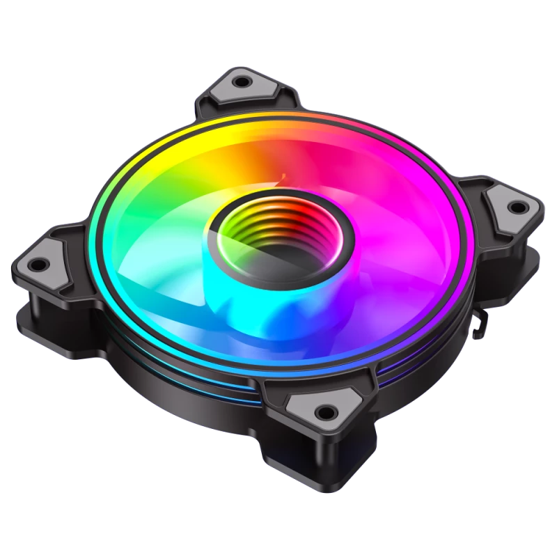 Gamemax | Ventiliatorius korpusui | DUAL RING INFINITY | Juodas