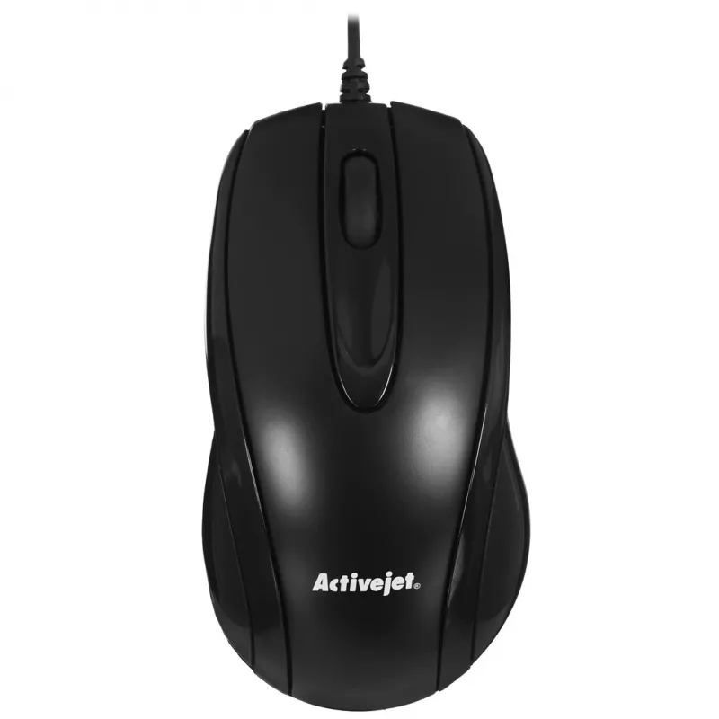 Activejet AMY-083 laidinė USB pelė (optinė; 1000 DPI; juoda)