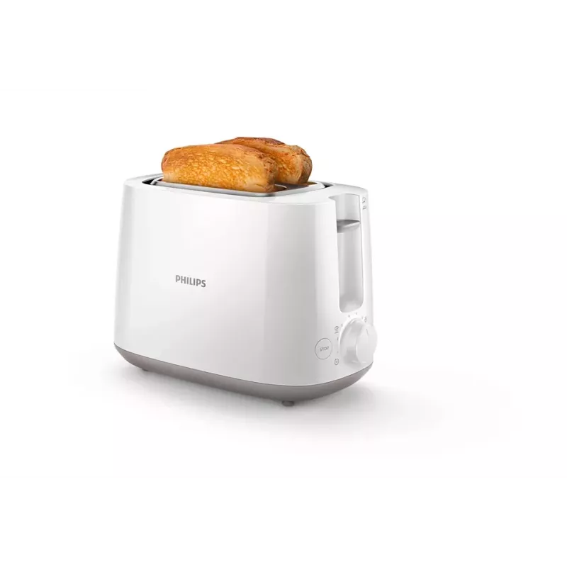 Skrudintuvas „Philips Daily Collection“ HD2581/00 — 2 riekėms, 830 W, 8 skrudinimo lygiai, baltas