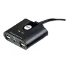 USB 2.0 2 prievadų periferinių įrenginių dalijimosi įrenginys ATEN US224AT — USB Type-A, 1,8 m kabelis, juodas