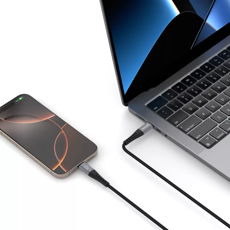 USB laidas 4smarts 541454 1,5 m USB C juodas