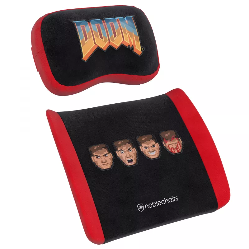 Atminties putų pagalvėlių rinkinys noblechairs DOOM Retro Edition — ergonominės pagalvėlės žaidimų ir biuro kėdėms