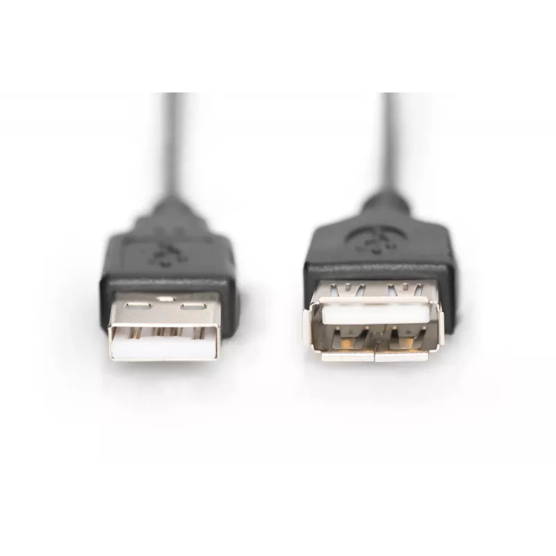 Digitus ASSMANN Basic - USB ilgintuvo kabelis - USB Type A, 4-pin (M) - USB Type A, 4-pin (W) - 3 m (USB/USB 2.0) - Formuotas - Juodas (AK-300200-030-S)
