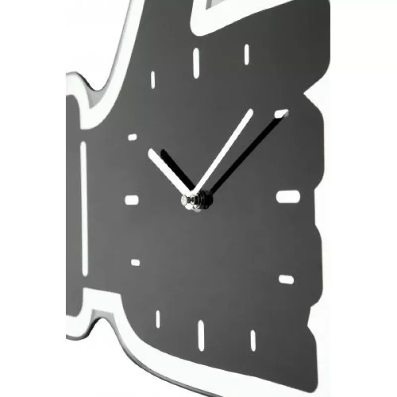 NeXtime klok 3072zw Thumbs up, 40,5x41 cm, sieninis, juoda/sidabrinė
