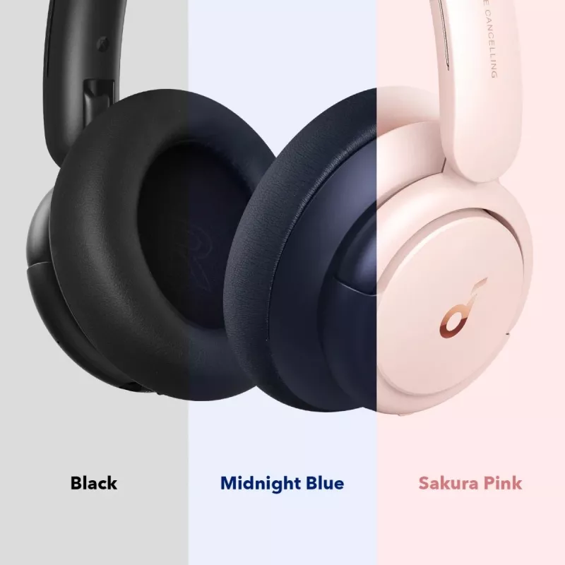 „Soundcore by Anker Life Q30“ hibridinės aktyviosios triukšmo slopinimo ausinės su keliais režimais, aukštos raiškos garsu, 40 val. veikimo trukme, aiškiais pokalbiais, greitu įkrovimu
