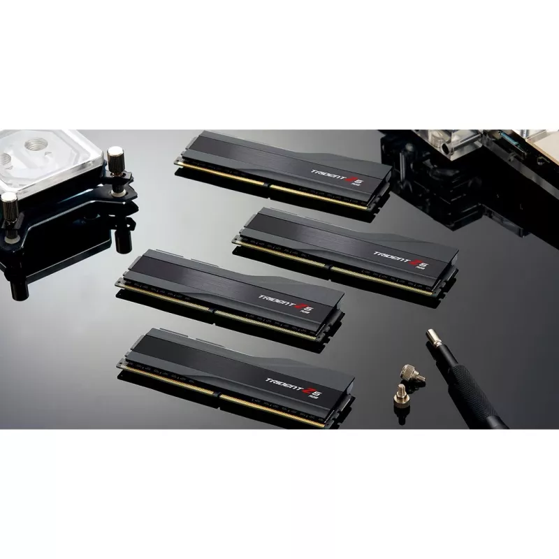DIMM 32 GB DDR5-6000 (2x 16 GB) Dual-Kit, Arbeitsspeicher schwarz, F5-6000J3238F16GX2-TZ5RK, Trident Z5 RGB, INTEL XMP