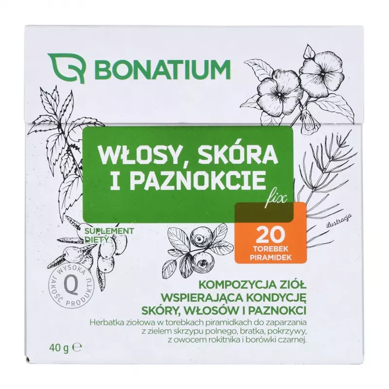 Bonatium žolelių arbata plaukams, odai ir nagams Fix 20 vnt.