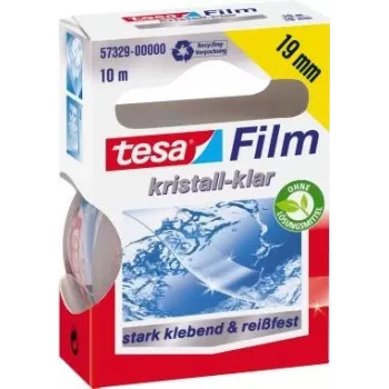 tesa lipni juosta, krištolo skaidrumo, 19 mm x 10 m universali lipni juosta, pagaminta iš PP plėvelės, atspari plyšimui (57329-00000-02)