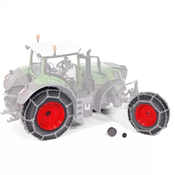 Traktoriaus modelio ratai su grandinėmis Wiking Fendt 828 – aksesuaras modelinėms transporto priemonėms