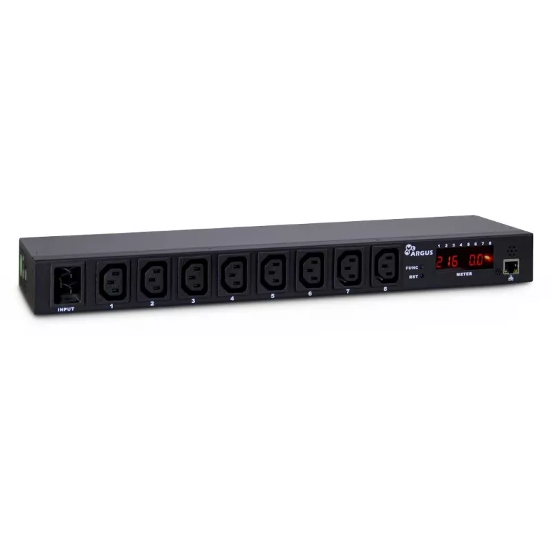 Inter-Tech SW-0816 maitinimo skirstymo įrenginys (PDU) 8 kintamosios srovės lizdai Juodas