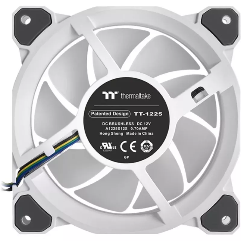 Thermaltake Riing Quad 12 ARGB 120mm korpuso ventiliatoriai, 3 vnt., balti