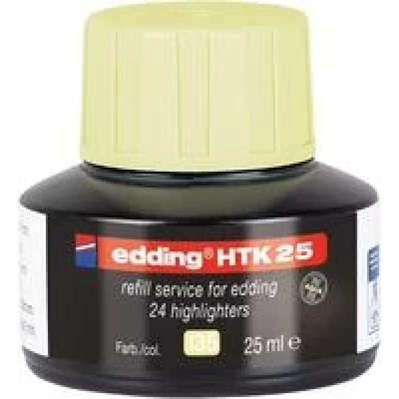 Rašalo papildymas Edding e-HTK25 geltonas, skirtas Edding e-HTK25 žymekliams, modelis 4-HTK25135