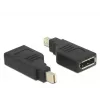 Delock adapteris mini DisplayPort 1.2 kištukas > DisplayPort lizdas 4K 90° pasuktas - DisplayPort adapteris - Mini DisplayPort (M) kampuotas į DisplayPort (W) kampuotas - juoda (65626)