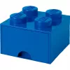 LEGO Brick Drawer 4 mėlyna, laikymo dėžutė mėlyna