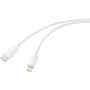 Renkforce USB kabelis USB 2.0 USB-C® kištukas, Apple Lightning kištukas 1,00 m baltas (matinis) RF-5724078 (RF-5724078)