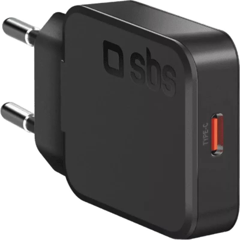 SBS PD Reiselader UltraSlim 20W USB-C GaN juodas (TETRGAN1C20SLIM)