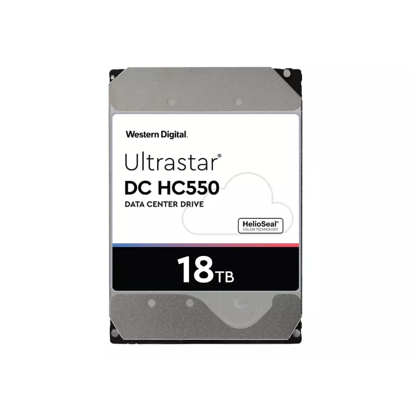 Western Digital Ultrastar DC HC550 18 TB 3,5 colio SAS 12 Gb/s įmonių kietasis diskas (HDD), 7200 aps./min., 512 MB (0F38353 / WUH721818AL5204)