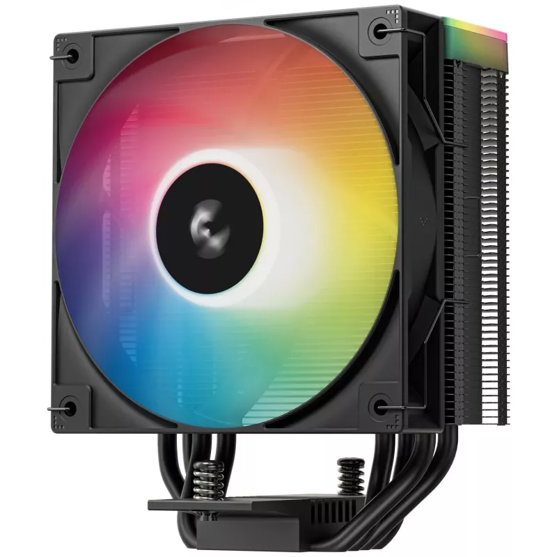 Ventiliatorius DeepCool AG400 BK ARGB V2 120 mm Juoda — 120 mm hidraulinio guolio procesoriaus aušintuvo ventiliatorius, kelių lizdų palaikymas