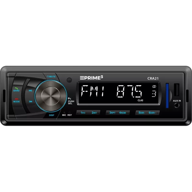 Automobilinis FM radijo imtuvas PRIME3 CRA21 BT su Bluetooth, FM imtuvu ir Bluetooth ryšiu