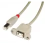 Lindy 31800 USB laidas 0,5 m USB B pilkas