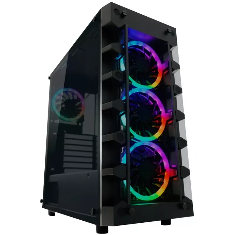 LC Power Gaming 709B Solar_System_X - Bokštas - ATX - be maitinimo šaltinio - Juoda - USB/Audio (LC-709B-ON)