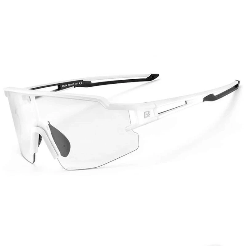 Rockbros 10172 UV400 balti fotochrominiai dviračių akiniai