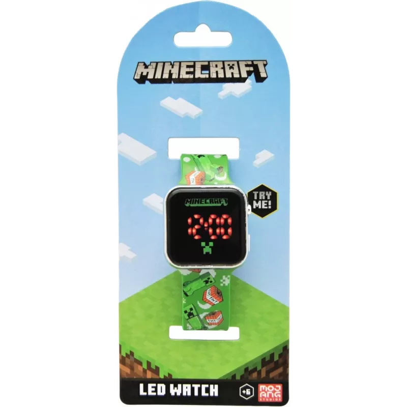 Vaikiškas skaitmeninis rankinis laikrodis Euroswan Minecraft LED modelis 065786