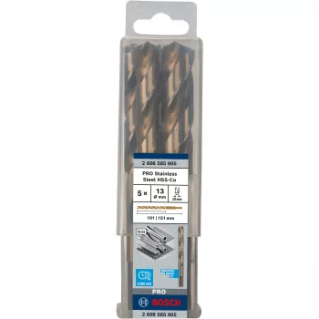 Gręžtuvų komplektas Bosch HSS Cobalt 2608585905, 5 vnt.