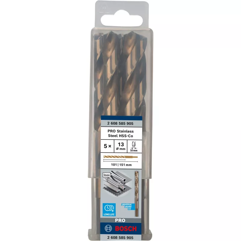 Gręžtuvų komplektas Bosch HSS Cobalt 2608585905, 5 vnt.