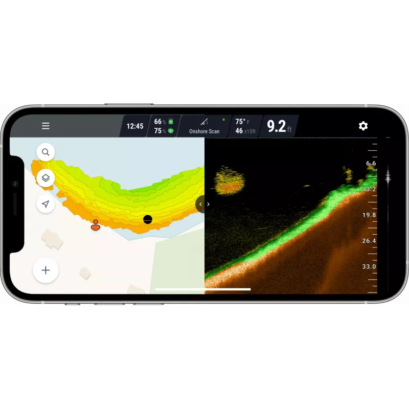 Nešiojamasis žuvų ieškiklis Deeper Smart Sonar PRO+ 2, sonaras 675 kHz, 100 m veikimo nuotolis, 65×65×65 mm, Li‑Ion 950 mAh
