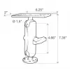 RAM Mounts jūrinis elektroninis laikiklis RAM-111U, aliuminis, juodas