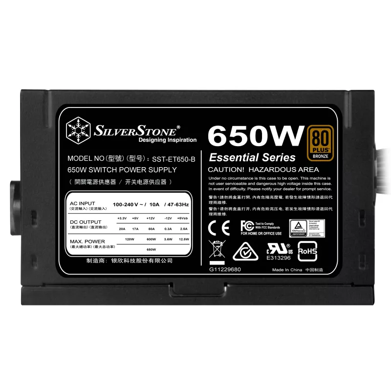 Maitinimo blokas Sidabrinėstone SST-ET650-B v1.4 650 W