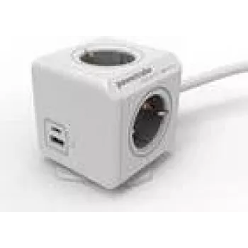 Maitinimo šakotuvas Allocacoc 10435/DEEUAC su 4 kintamosios srovės lizdais, USB-A ir USB-C prievadais