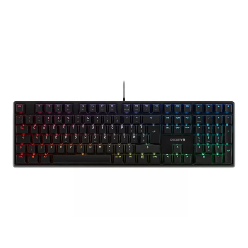 CHERRY G80-3000N RGB klaviatūra Universal USB AZERTY prancūziška juoda