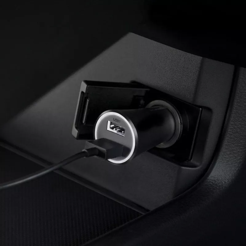 Xiaomi 37 vatų dviejų prievadų automobilinis įkroviklis, juodas