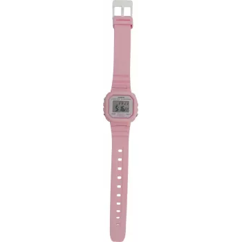 Rankinis laikrodis CASIO LA-20WH-4A1EF — moteriškas analoginis skaitmeninis laikrodis, rožinis