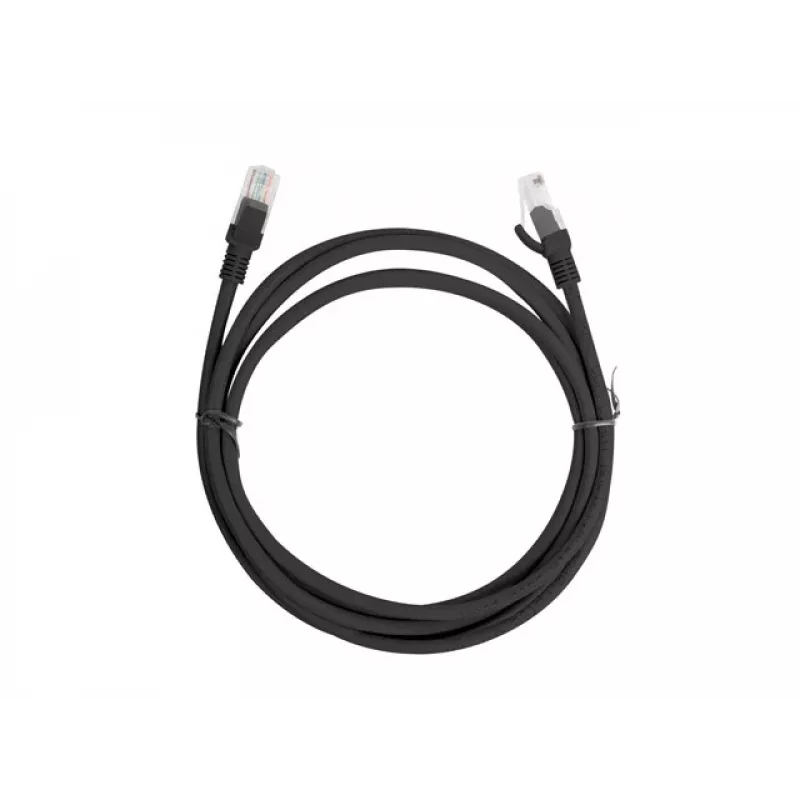 Tinklo kabelis LANBERG PCU6-10CC-0200-BK Cat5e U/UTP RJ-45 — 2 m, juodas