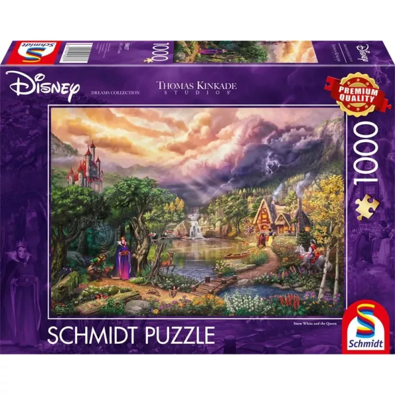 Thomas Kinkade Studios: Disney Dreams Collection- Snow Balta and the Queen, 1000 dalių dėlionė
