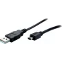 USB laidas S/CONN 14-16055 USB 2.0 5 m Mini-USB B USB A juodas